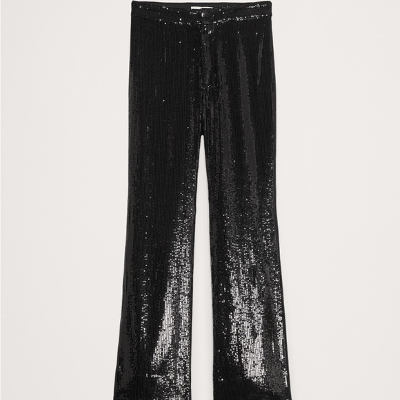 Banana Republic black sequin wide leg trouser, NWT size 6 Fall23 - Picture 4 of 13